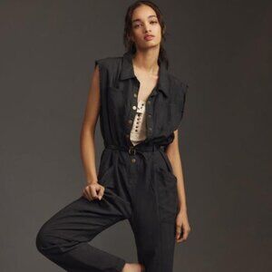 Anthropologie Pilcro Sleeveless Mechanic Romper, Size Medium